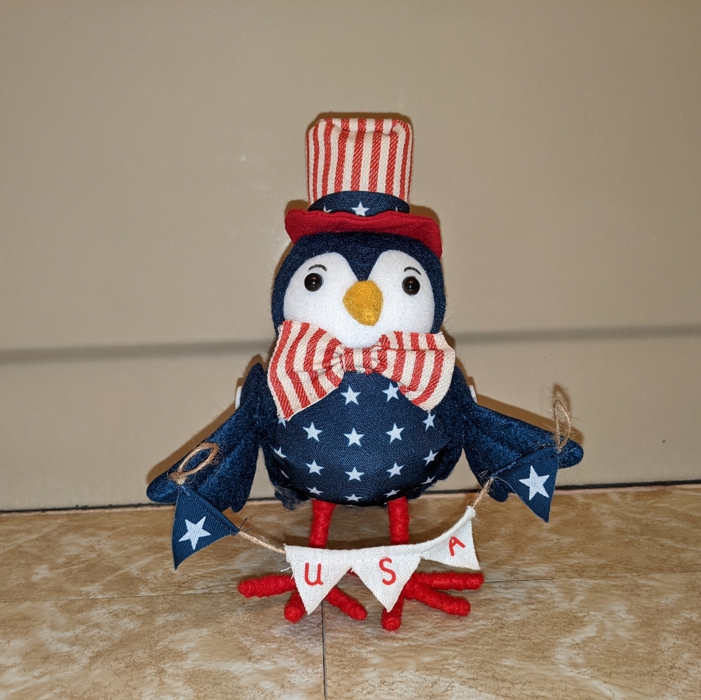 RARE Patriotic Felt Bird